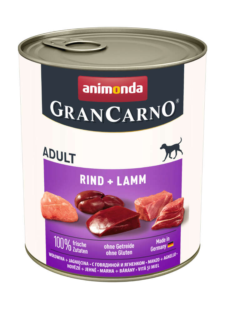 animonda Hunde-Nassfutter GranCarno Adult Rind + Lamm